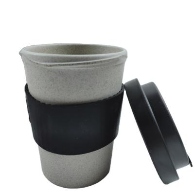 China New viable best price bamboo fiber coffee cup travel mug eco material reusable degradable mug for sale