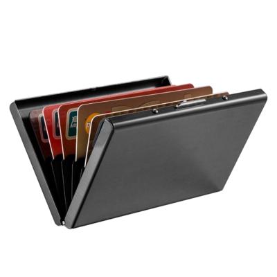 China Fashion RFID Credit Card Business ID Card Holder Blocking Card Wallet To Protect People Privacy for sale