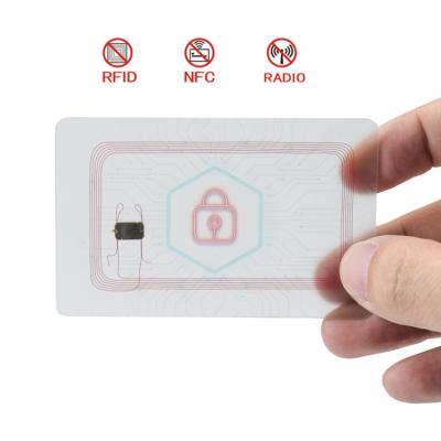 China Waterproof/Protect PVC 2022 Signal High Quality Transparent Weather Protector RFID Blocking Card For Cyber ​​Security Corporate Gifts for sale