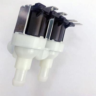 China Household Double Outlet Water Solenoid Valve Water Inlet Valve For Washing Machine Water Purifier Spare Parts for sale