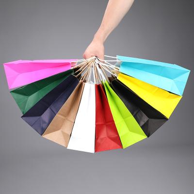 China Wholesale Recyclable Brown Rope Handle Bags Square Bottom Kraft Paper Bag Food Packaging Bags For Shopping for sale