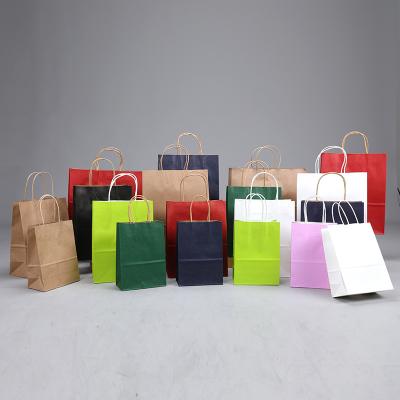 China Top Sale 2021 Recyclable Custom Printing Eco Friendly Gift Brown Food Take Away Kraft Paper Bag For Garment Packaging for sale