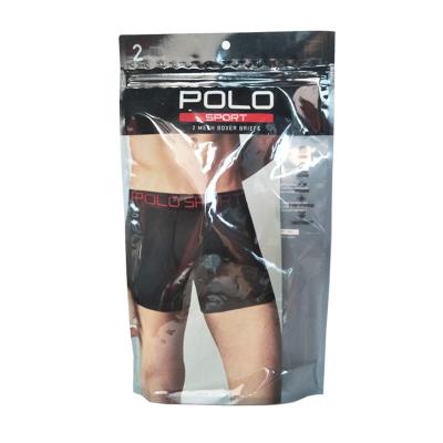 China Underwear Packing Ziplock Bag Individually Underwear Zipper Package Underwear Moisture Proof Plastic Package Bag for sale