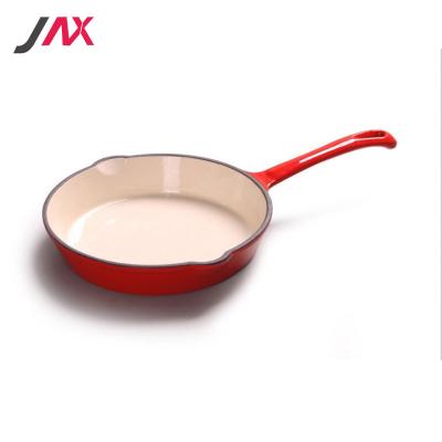 China Wholesale Colorful Cast Iron Pan Custom Round Frying Pan Nonstick Kitchen Enamel Pan for sale