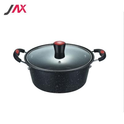 China New Sustainable Maifan Cookware Three Piece Nonstick Liner Stone Set Frying Pan Set for sale