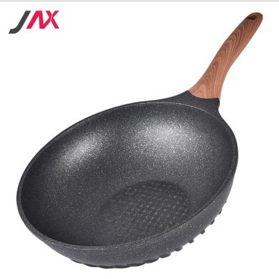 China Contemporary Aluminum Alloy Kitchen New Pan Cookware Non Stick Smokeless Adult Pan With Lid for sale