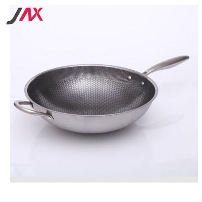 China Multi Function Durable Household Stainless Steel 34cm Steak Non-Stick Frying Pan for sale