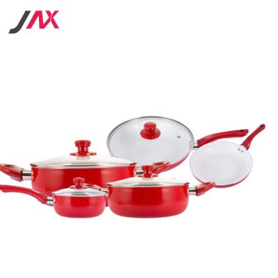 China Sustainable Hot Selling Best Selling Cookware Kitchen Food Hot Pot Sets Amazon Aluminum Pan Sets for sale