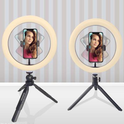 China Mini 10 Inch Selfie Ring Light Led With Phone Holder Tripod Mount For Video Camera for sale