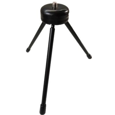 China Mini Mobile Phone Stable 19cm Camera Tripod Handheld Mount Stand Holder Stable Metal Tripod Stabilizer with 1/4 Standard Screw for sale