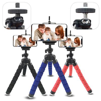 China Wholesale Cheap Lightweight Mini Flexible Sponge Octopus Tripod With Universal Clip For Mobile Phone for sale