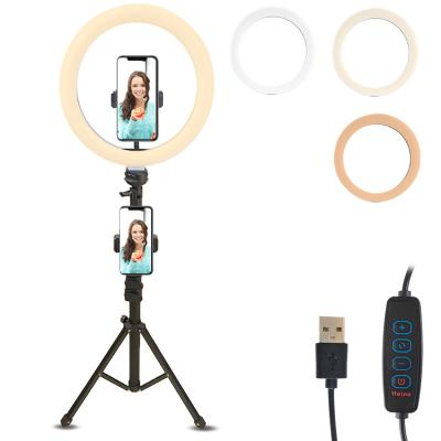 China 2021 Stable 10 Inch Circle Cell Phone Holder LED Tik Tok Ring Light With Phone Holder For Makeup Youtube for sale