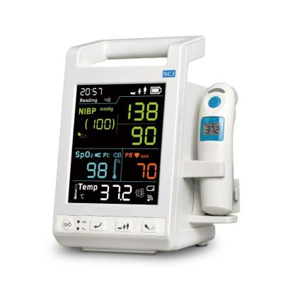 China Acrylic lithium battery with 12+ hours of continuous operation 6 inch ultra high resolution color LED screen vital signs monitor for sale