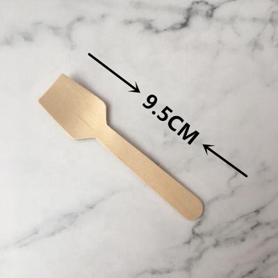 China Viable Wooden End Spoon Manufacturers Disposable Square Sample Spoon for sale