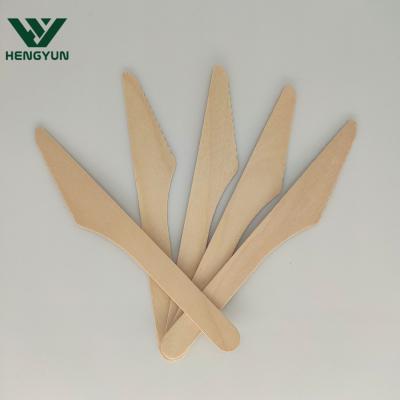 China best selling biodegradable birch wood disposable wooden knife for sale