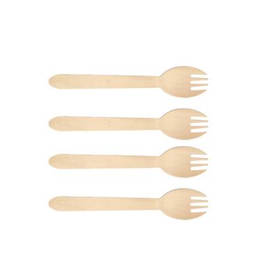 China Hot Sale Wooden Biodegradable Disposable Wooden Sporks for sale