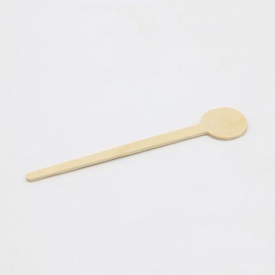 China Sustainable 100% Natural Wooden Honey Stirring Spoon Disposable Honey Healthy Biodegradable Sticks for sale