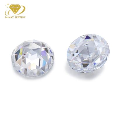 China Color Play or Fire Rose Cut Round Loose Moissanite Stone DEF VVS Moissanite Diamond For Engagement Ring Earrings Pendant Jewelry for sale