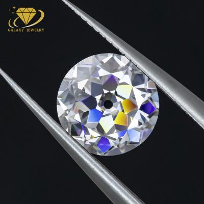 China Color Play or Fire Moissanite Factory Wholesale Old European Cut DEF Colorless Moissanite Diamond Round VVS Loose Gemstone Moissanite for sale