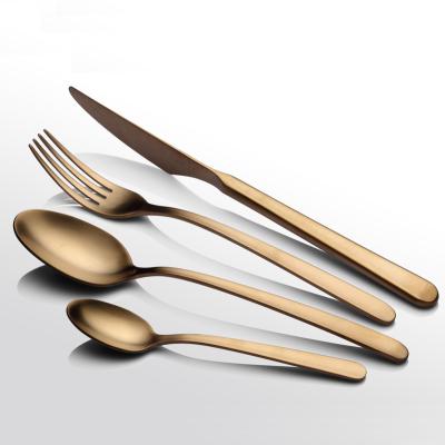 China Sustainable Colorful Stainless Steel Cutlery Set For Wedding And Restaurant for sale