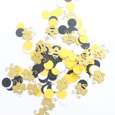 China Vrise 15G Paper Confetti Bee/Baby Shower Bag/Black/Yellow/White Confetti Party Decoration for sale