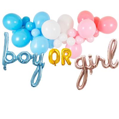 China Latex Balloon Vrise Baby Shower Foil Boy or Girl Gender Kit Balloons Reveal Party Decoration Supplies Balloon Garland Arch Set for sale