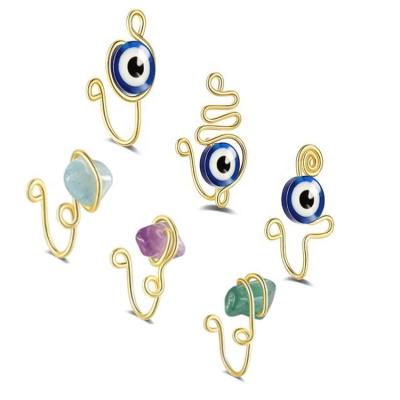 China Jewelry Face Nose Ring Cuffs Devil Eye Gold xjy Clip On Nose Rings Faux Nose Rings Non Piercing Jewelry for sale