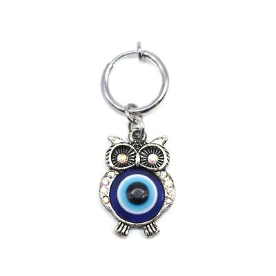 China Cute No Piercing Belly Ring Clip On Belly Ring Evil Eye Design Belly Cuff Non Piercing Body Jewelry for sale