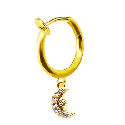 China Cute No Piercing Belly Ring Clip On Belly Ring Moon Eye Design Belly Cuff Non Piercing Body Jewelry for sale