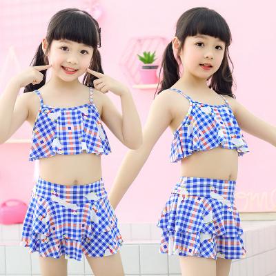 China Girls' Breathable Swimwear, 1-6 Years Old Split Princess Children's Boxer Swimwear for sale