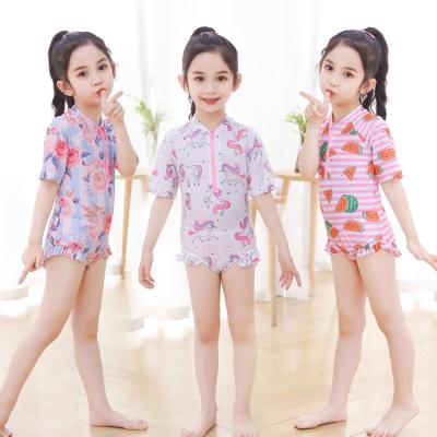 China Breathable Siamese Style Swimsuit Cartoon Baby Swimwear Medium Kids Children And Cute Small Surfing Suit Beach for sale