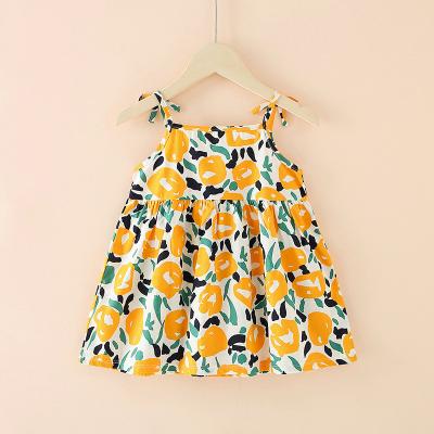 China Summer Children's Style Breathable Princess Suspender Skirt Girls Dress New Style Children's Floral Skirt for sale