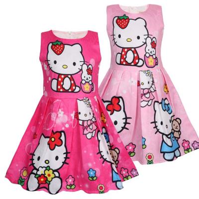 China New Breathable Dress Girl Show Skirt Girl Cat Dress Girl Cartoon Skirt for sale