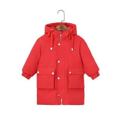 China 2020 autumn and winter children's anti-wrinkle thick jacket mid length down jacket for boys and girls for sale