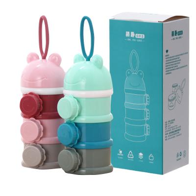 China Portable Take Out Baby Milk Powder Large Capacity Box With Three-Layer Milk Powder Lanyard Side Opening And Removable Compartment LB001 for sale