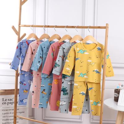 China New casual children's long Johns suit baby underwear cotton home wear boys and girls pajamas wholesale for sale