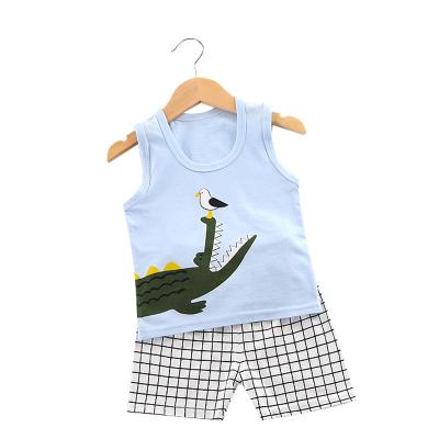 China Casual Factory Summer Direct Children's Vest Boys And Girls Baby Print Vest Baby One-Piece Sling Kid Clothes for sale