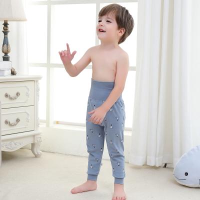 China Breathable Suppliers Designed Children's Clothing High Waist Autumn Children's Warm Baby Clothes Belly Protection Pants Pure Cotton for sale