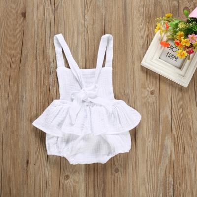 China Polyester/Cotton New 2021 Summer Baby Mini Crepe De Chin Cotton Skirt Suspender Dress Romper Skirt for sale