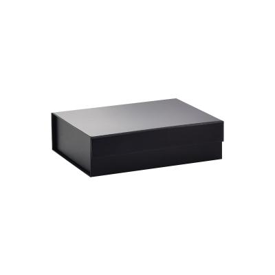 China Recycled Materials Wholesale Luxury Black Easy Fold Magnetic Gift Box Packaging for sale