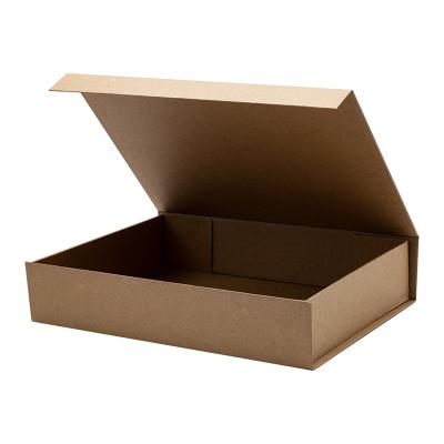 China Recycled Materials Customize Shallow A4 Size Magnetic Kraft Paper Flap Beauty Equipment Gift Packing Box In Bulk for sale