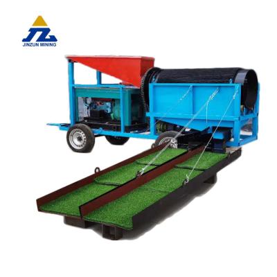 China Gold Mining Machine Equipment Gold Mining Screen Trommel Mini Capacity Portable 5-25 Tons for sale