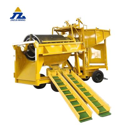 China Mini gold mining gold washing plant screen trommel processing plant dredge for gold mining for sale