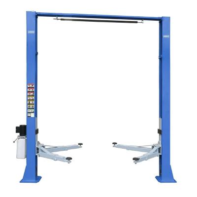 China 9000lbs 2 Post Lift Clear Floor Double Side Lock Release Buitenste verlengkolom Te koop