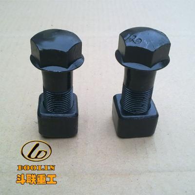 China High Strength Earth Engine Excavator Parts Sprocket Heat Treatment Plow Track Bolts And Nuts With Stable Function for sale