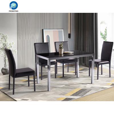 China Wholesale Modern Luxury Glass Rectangular Extendable Factory Customs Dining Table And Chair Dining Table Set for sale