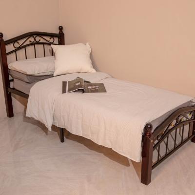 China Latest Design Bedroom Furniture Fabric Bed Adjustable Simple Modern Iron Frame Single Bed (Other) for sale