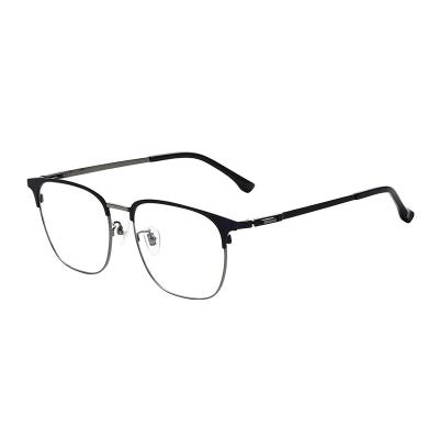 China Popular Classic Business Titanium Glasses Half Frame Retro Glasses Frame Myopia Eyewear for sale