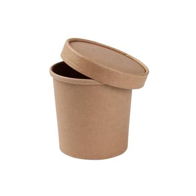 China Recyclable Biodegradable Kraft Take Out Round Soup Packaging Leakproof Box for sale