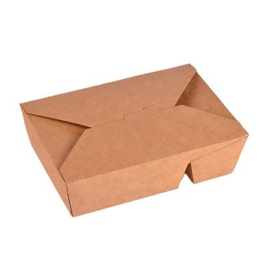 China Catering Disposable Biodegradable Fast Food Paper Food Bucket Box Two Compartment for sale